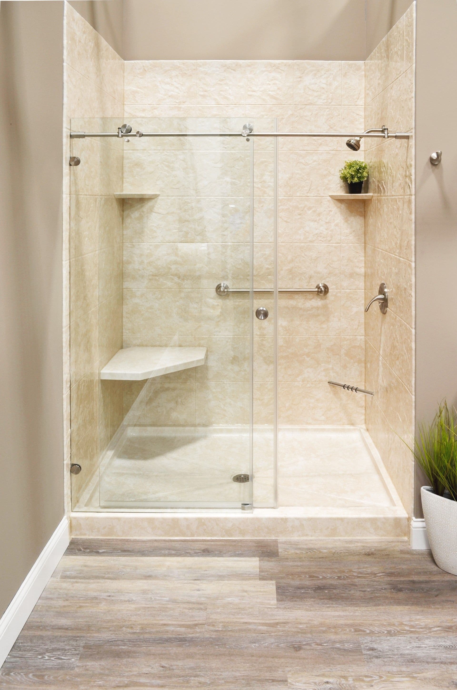 semi frameless enclosure
